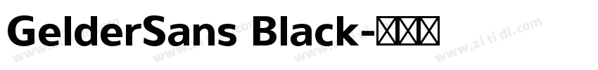 GelderSans Black字体转换